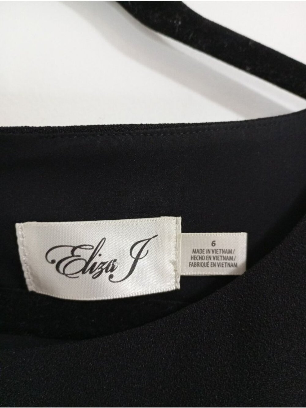 Eliza J Black Bell Sleeve Fit & Flare Dress With Lace Detail Size 6 - Picture 3 of 12